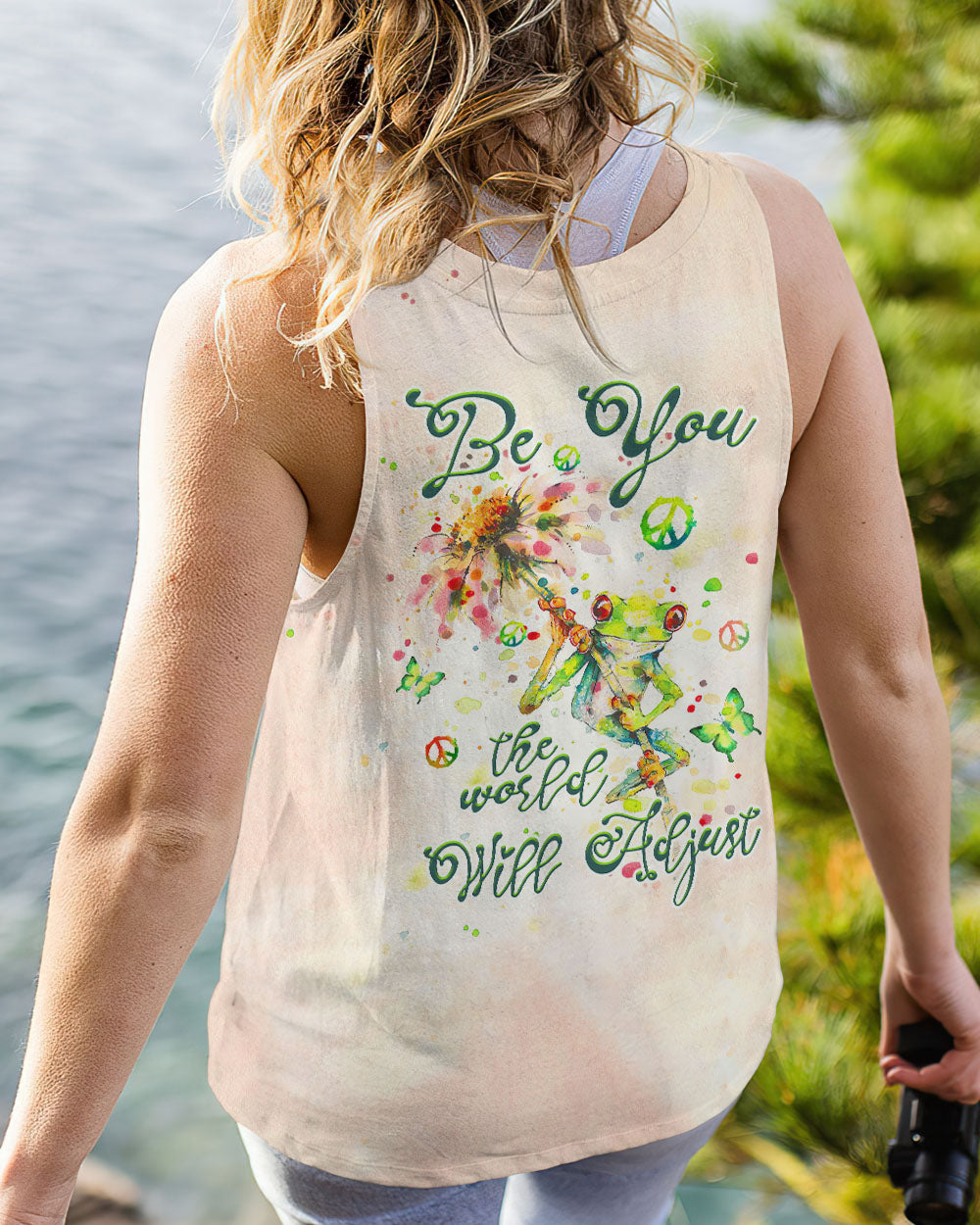 BE YOU THE WORLD WILL ADJUST FROG ALL OVER PRINT - TLTW0909231