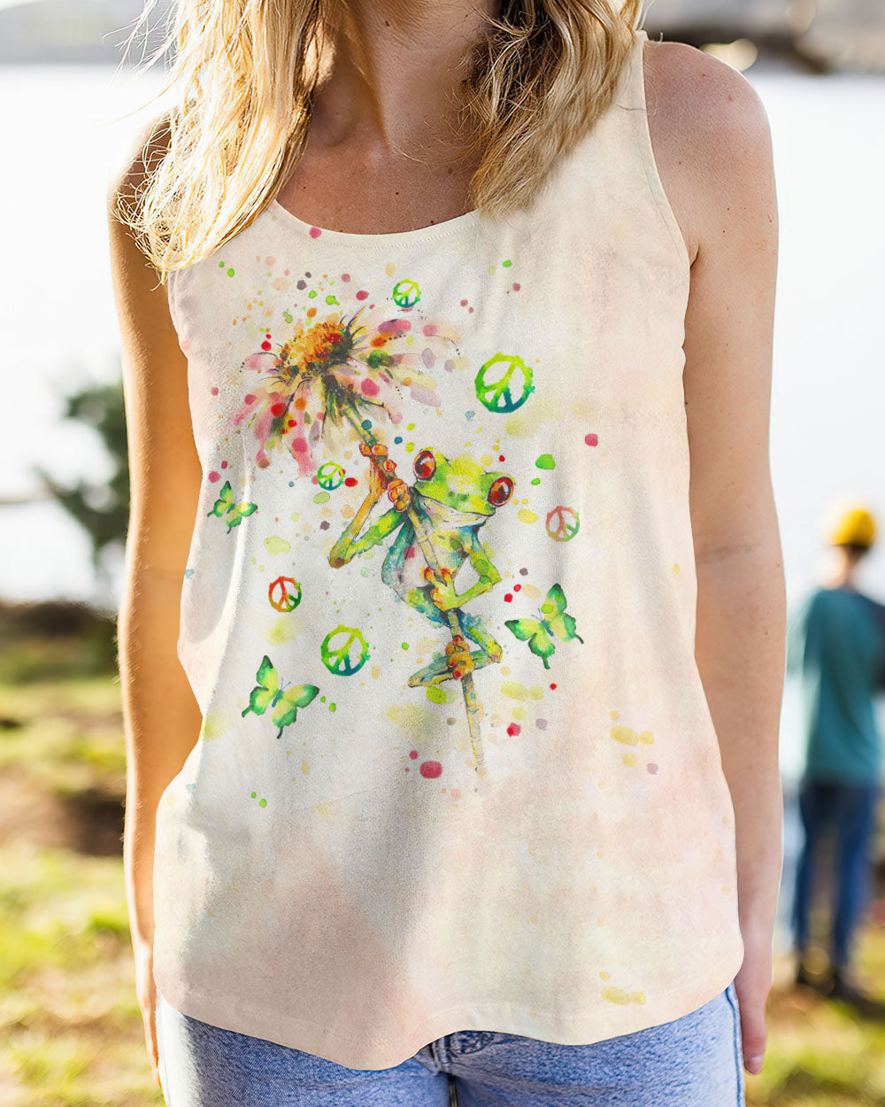 BE YOU THE WORLD WILL ADJUST FROG ALL OVER PRINT - TLTW0909231