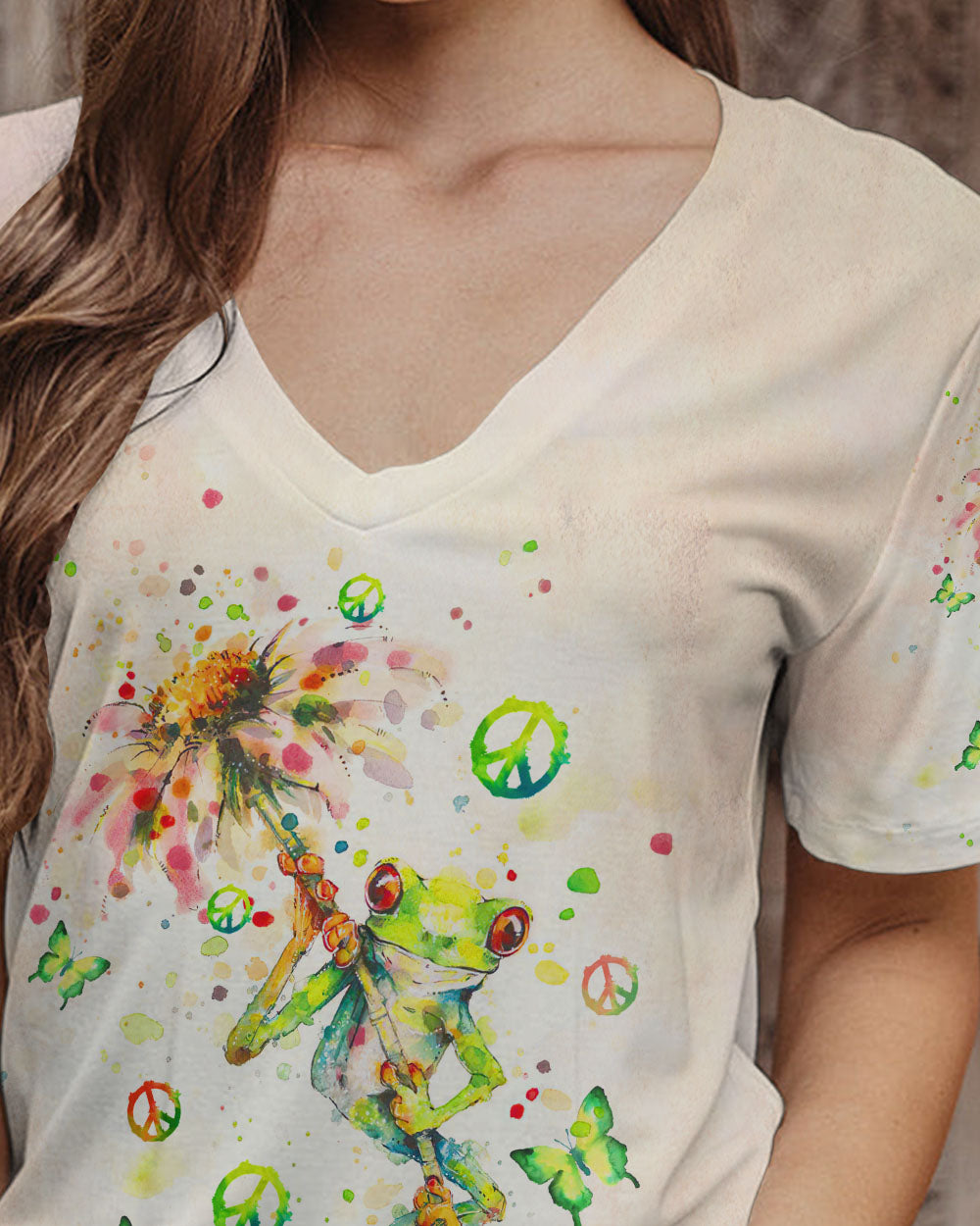 BE YOU THE WORLD WILL ADJUST FROG ALL OVER PRINT - TLTW0909231