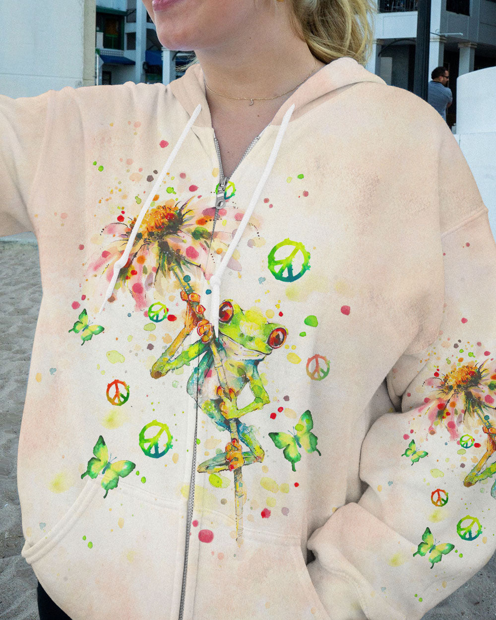 BE YOU THE WORLD WILL ADJUST FROG ALL OVER PRINT - TLTW0909231