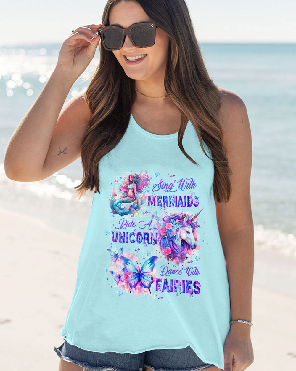 SING WITH MERMAIDS RIDE A UNICORN ALL OVER PRINT - TLTW0909236