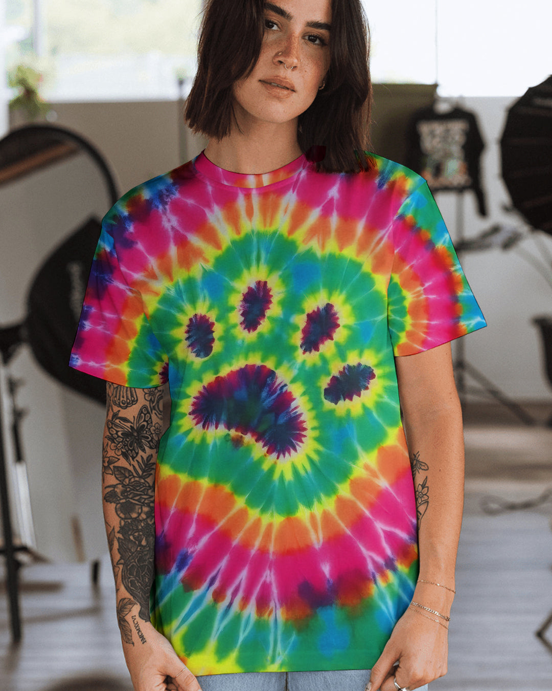 PAW PRINT TIE DYE ALL OVER PRINT - TLTW0912251