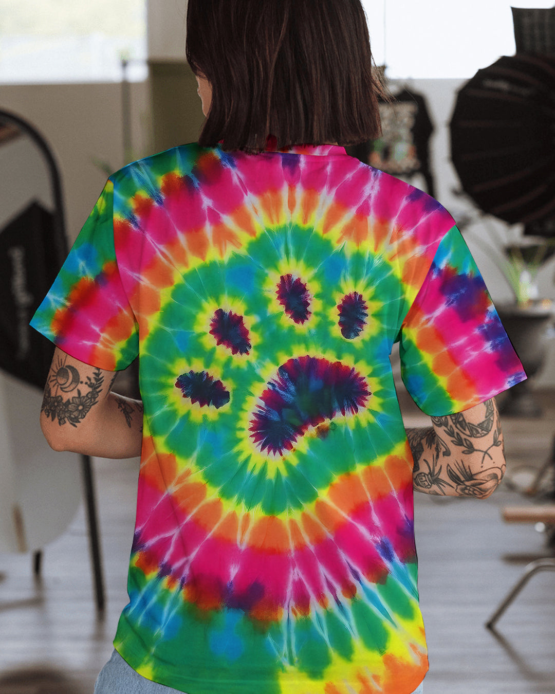PAW PRINT TIE DYE ALL OVER PRINT - TLTW0912251