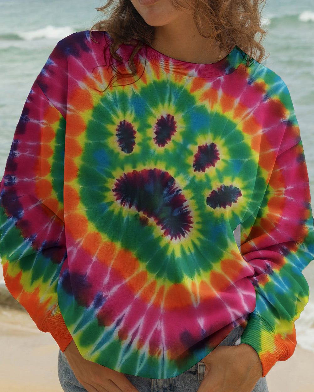 PAW PRINT TIE DYE ALL OVER PRINT - TLTW0912251