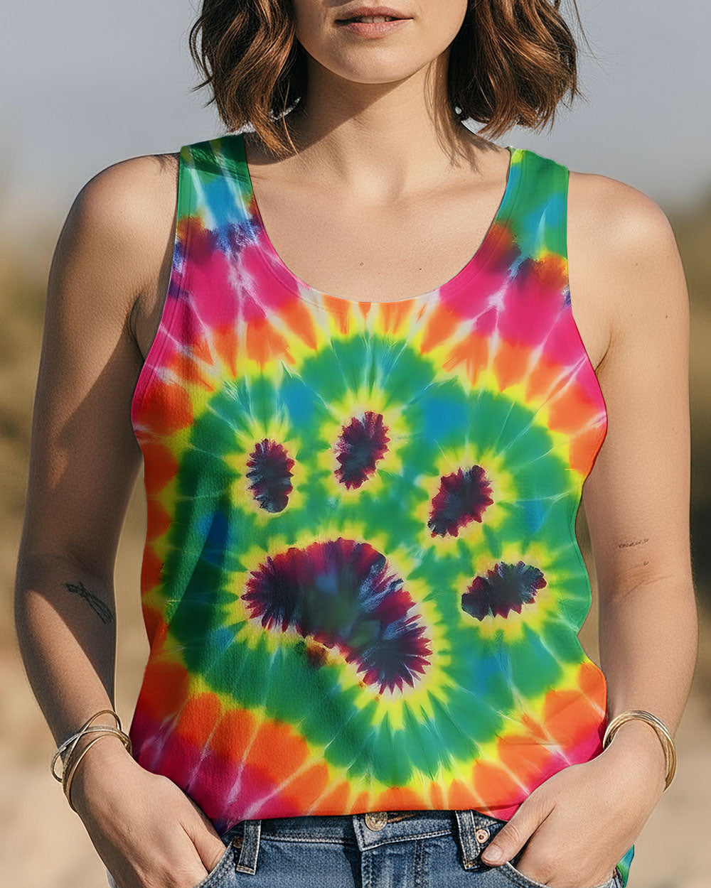 PAW PRINT TIE DYE ALL OVER PRINT - TLTW0912251