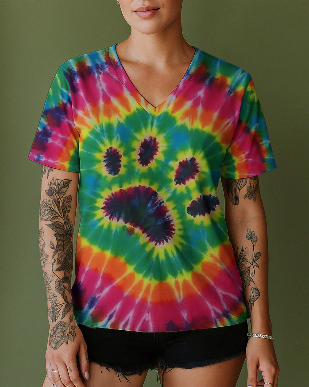 PAW PRINT TIE DYE ALL OVER PRINT - TLTW0912251