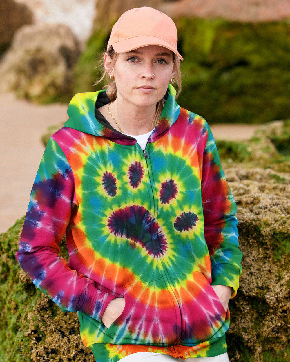 PAW PRINT TIE DYE ALL OVER PRINT - TLTW0912251