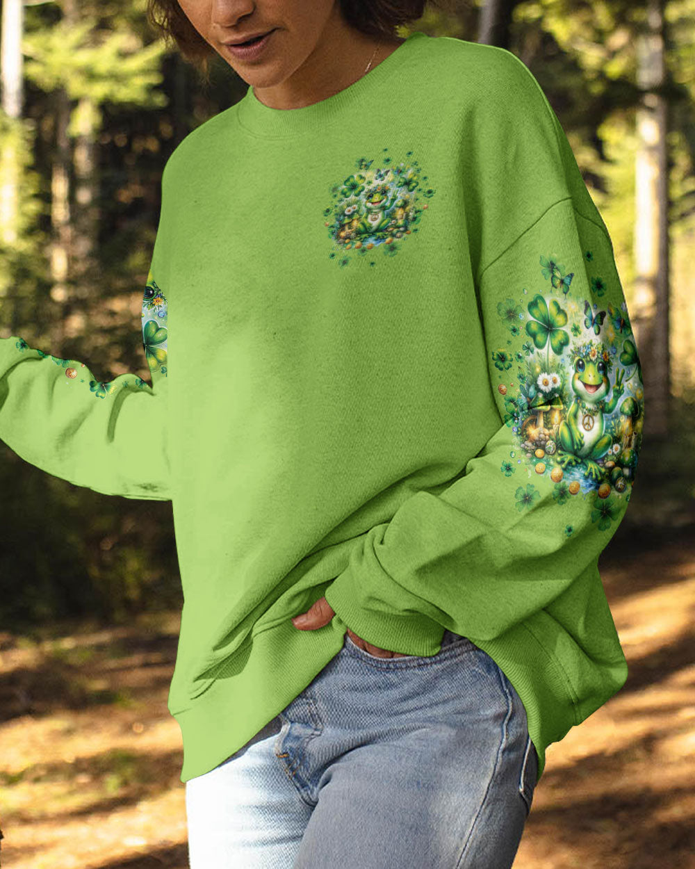 BE YOU THE WORLD WILL ADJUST FROG PATRICK'S DAY ALL OVER PRINT - TLTW1001243