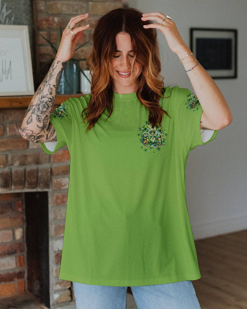 BE YOU THE WORLD WILL ADJUST FROG PATRICK'S DAY ALL OVER PRINT - TLTW1001243
