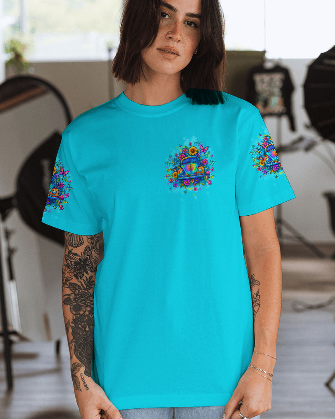 RUNNING AGAINST THE WIND CAR TIE DYE ALL OVER PRINT  - TLTW1004251