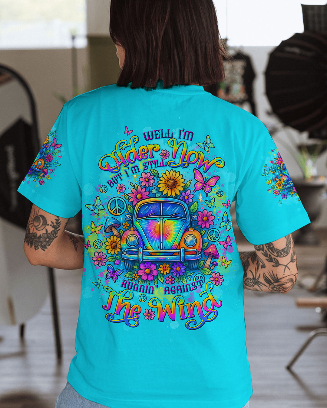 RUNNING AGAINST THE WIND CAR TIE DYE ALL OVER PRINT  - TLTW1004251