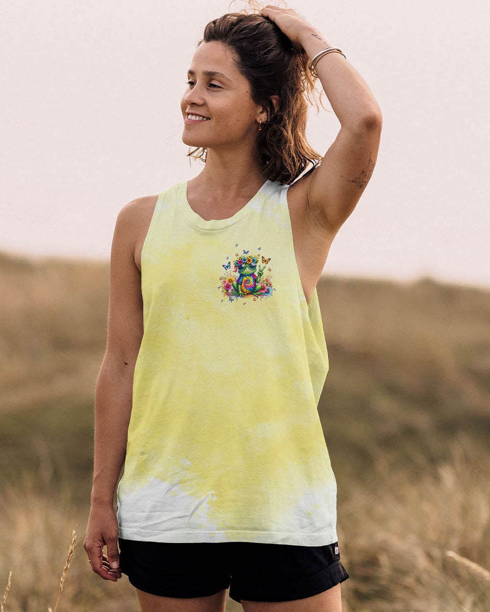 BE YOU THE WORLD WILL ADJUST FROG ALL OVER PRINT - TLTW1006245