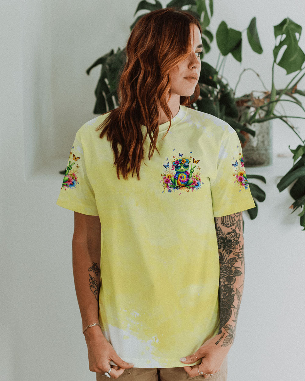 BE YOU THE WORLD WILL ADJUST FROG ALL OVER PRINT - TLTW1006245