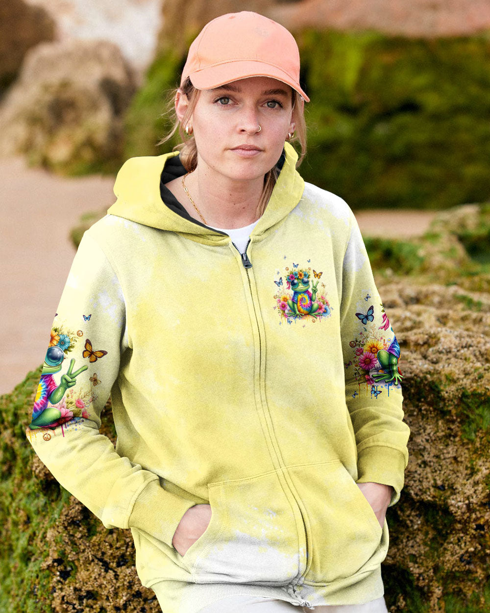 BE YOU THE WORLD WILL ADJUST FROG ALL OVER PRINT - TLTW1006245