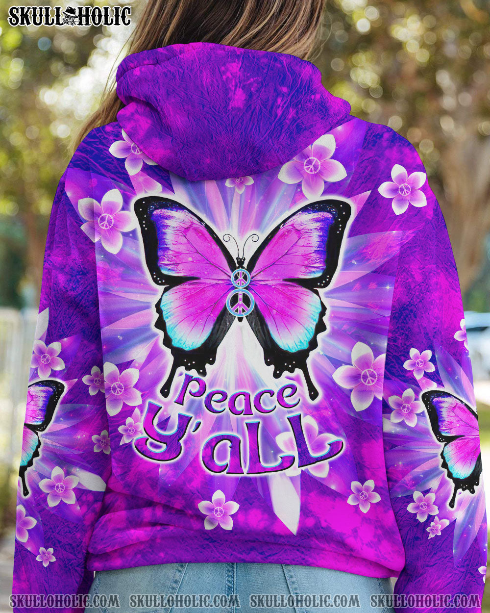PEACE Y'ALL BUTTERFLY ALL OVER PRINT - TLTW1007232