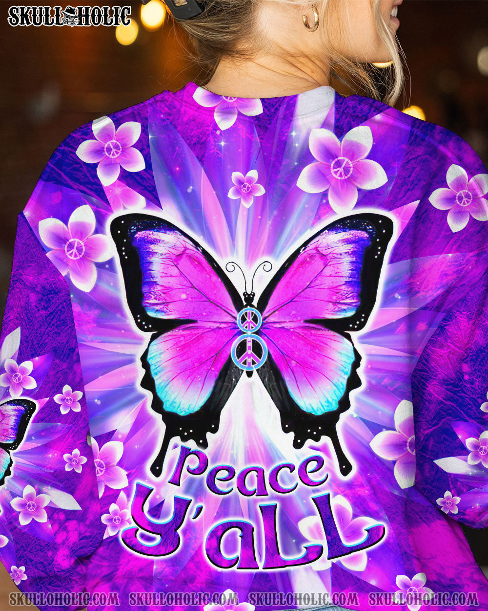 PEACE Y'ALL BUTTERFLY ALL OVER PRINT - TLTW1007232