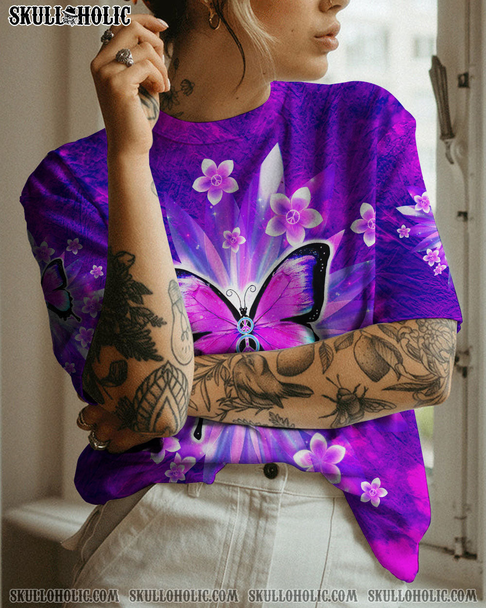 PEACE Y'ALL BUTTERFLY ALL OVER PRINT - TLTW1007232