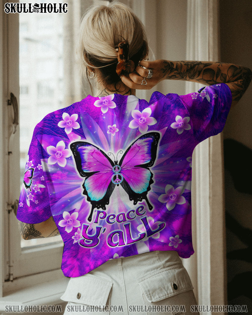 PEACE Y'ALL BUTTERFLY ALL OVER PRINT - TLTW1007232