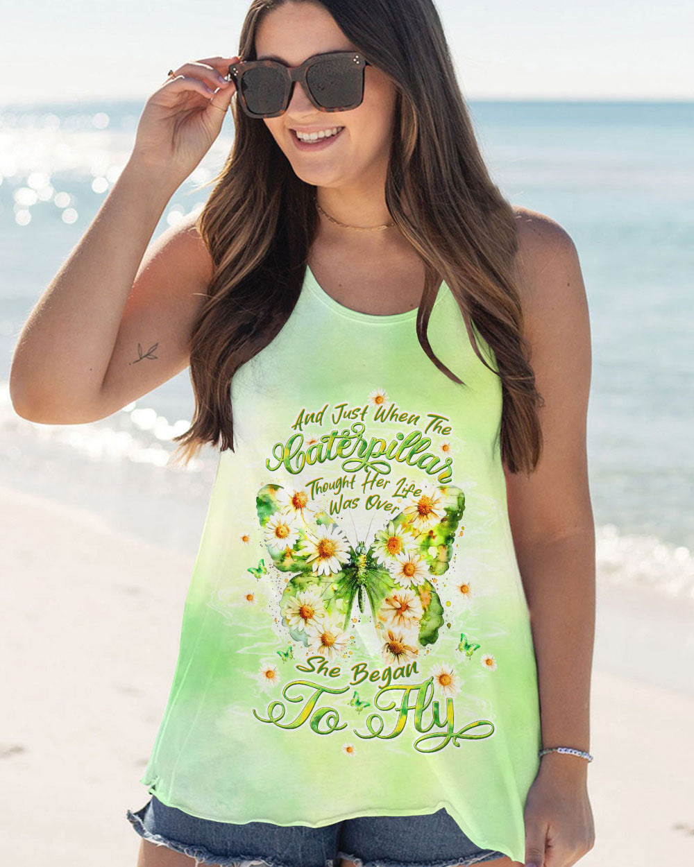 SHE BEGAN TO FLY BUTTERFLY ALL OVER PRINT  - TLTW1010243