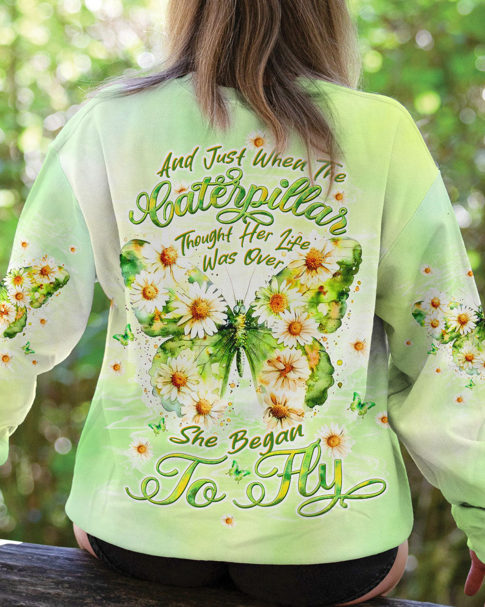 SHE BEGAN TO FLY BUTTERFLY ALL OVER PRINT  - TLTW1010243