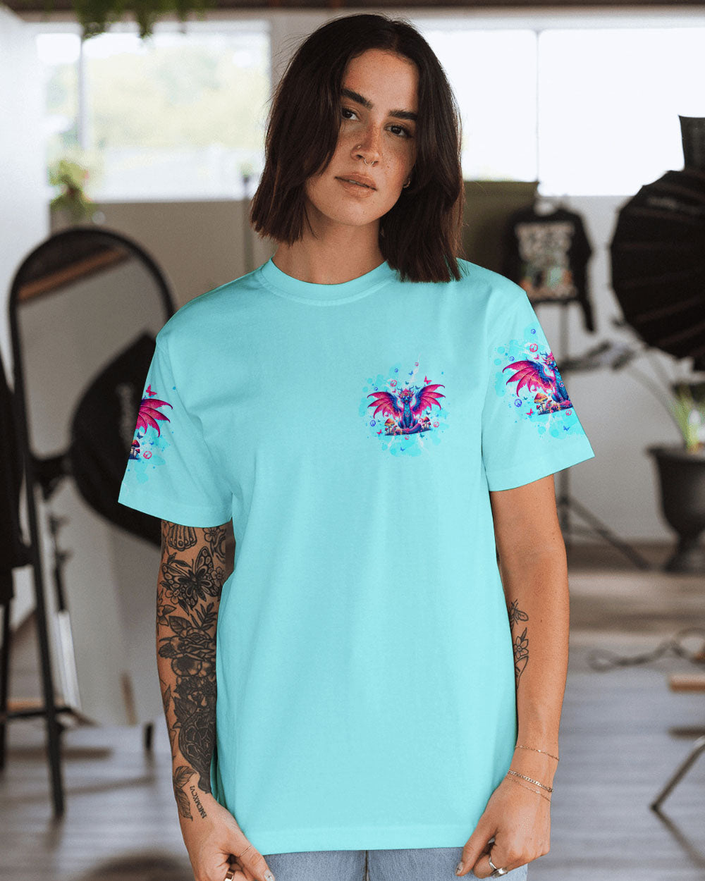 NEVER UNDERESTIMATE THE POWER OF A HIPPIE GRANDMA DRAGON ALL OVER PRINT - TLTW1105246