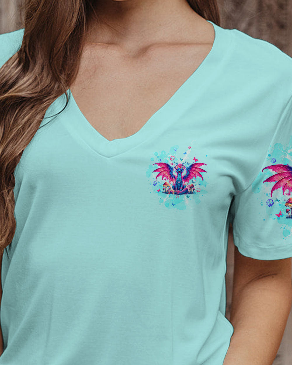 NEVER UNDERESTIMATE THE POWER OF A HIPPIE GRANDMA DRAGON ALL OVER PRINT - TLTW1105246