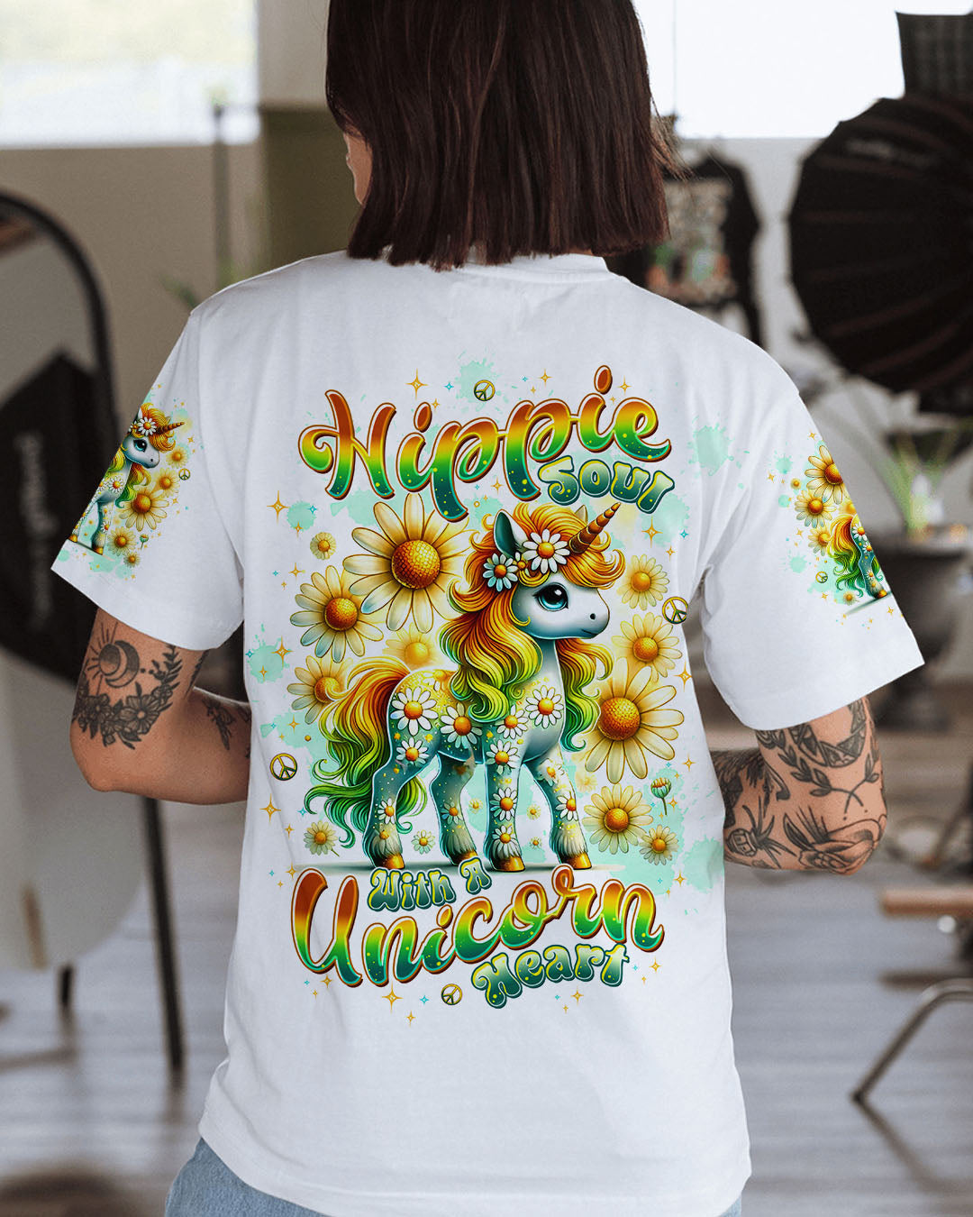 HIPPIE SOUL WITH A UNICORN HEART ALL OVER PRINT - TLTW1107253