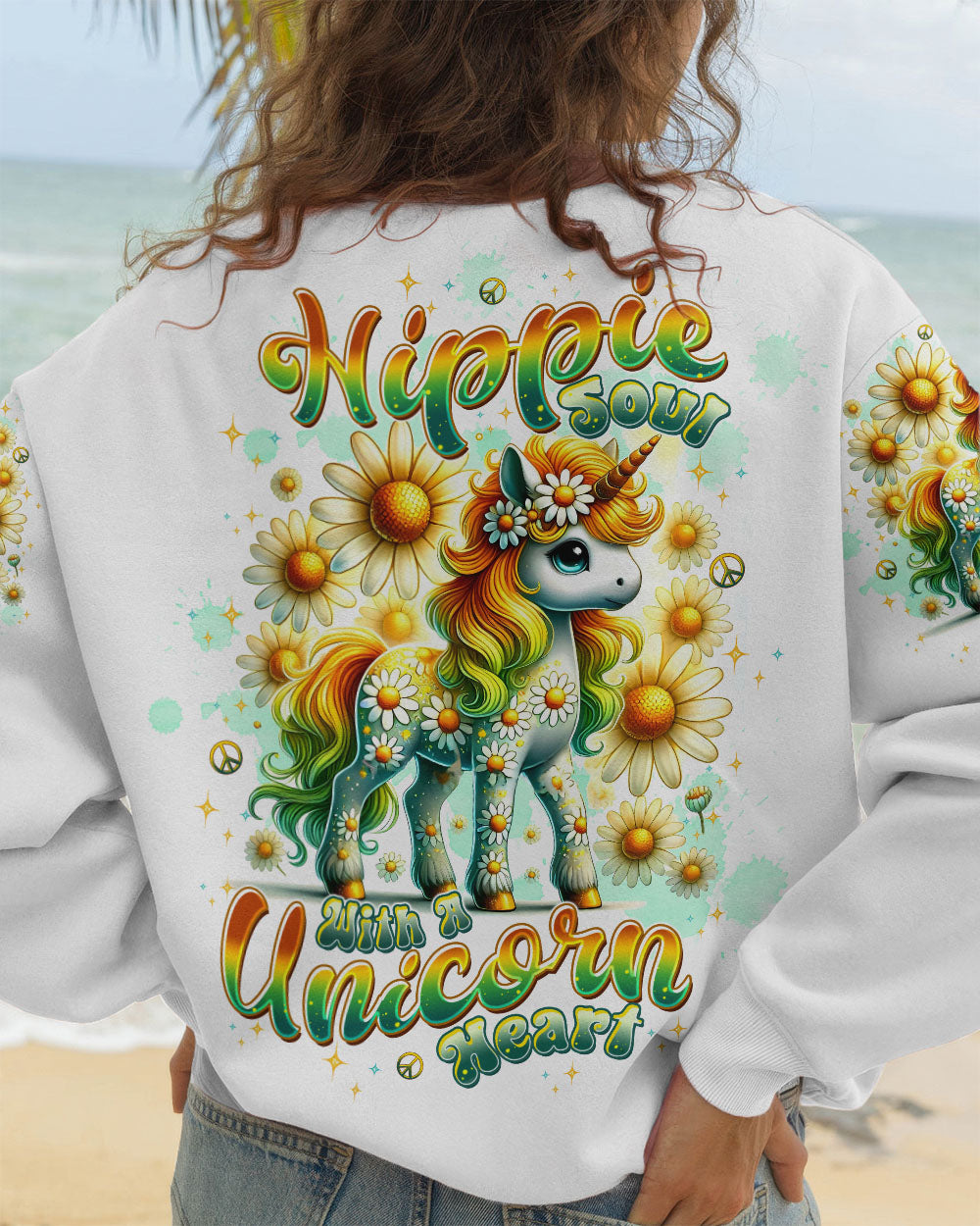 HIPPIE SOUL WITH A UNICORN HEART ALL OVER PRINT - TLTW1107253