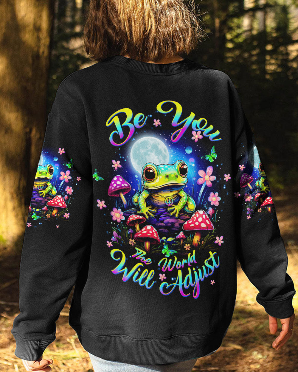 BE YOU THE WORLD WILL ADJUST FROG ALL OVER PRINT - TLTW1110234