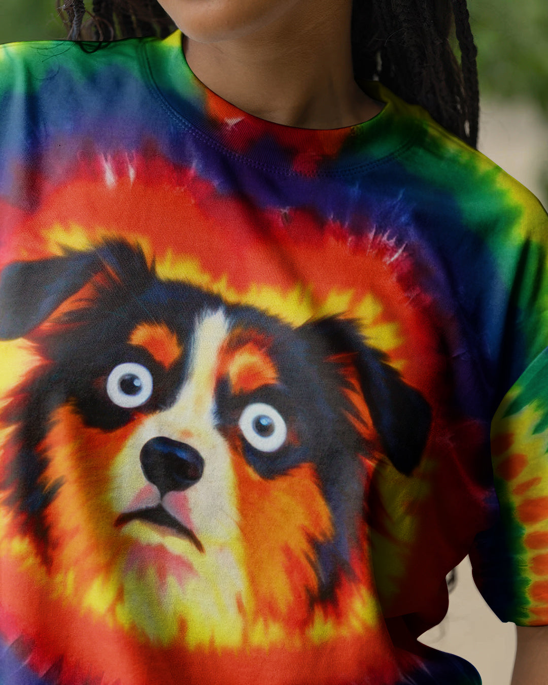 AUSTRALIAN SHEPHERD DOG COLORFUL SWIRL ALL OVER PRINT - TLTW1201261