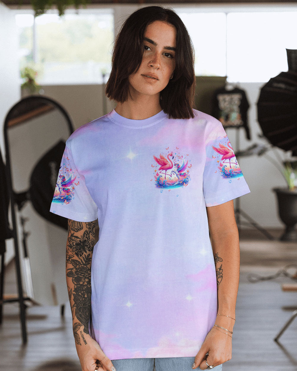 YOU DON'T HAVE TO BE PERFECT UNICORN FLAMINGO ALL OVER PRINT - TLTW1204243