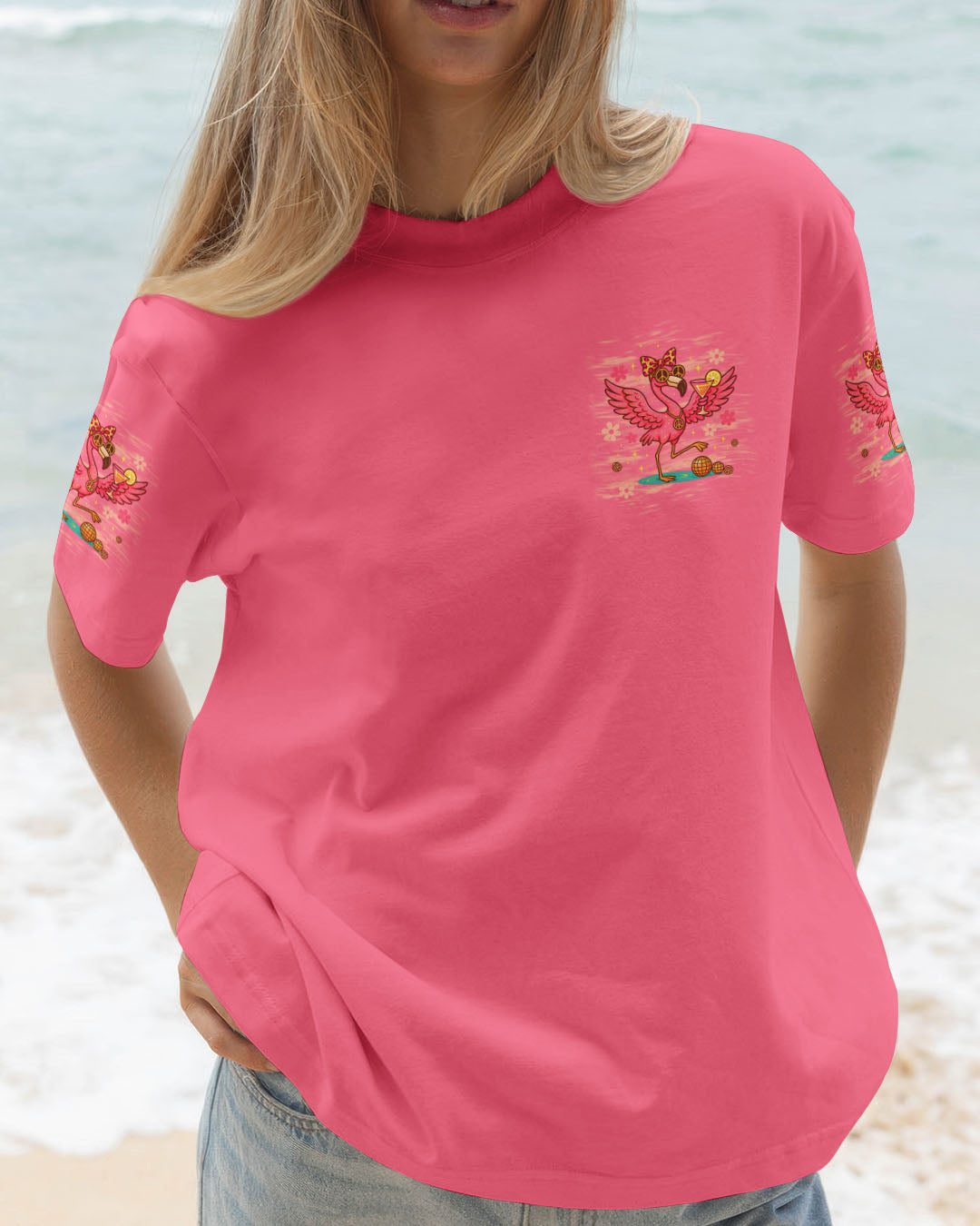 PRETTY IN PINK FLAMINGO ALL OVER PRINT - TLTW1205254