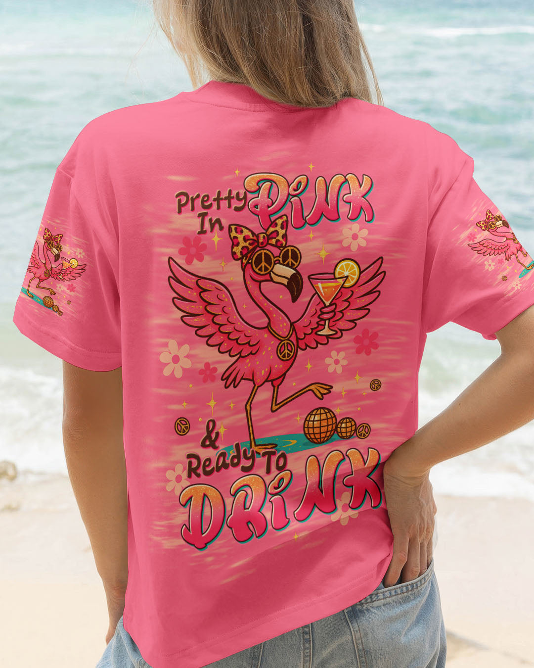 PRETTY IN PINK FLAMINGO ALL OVER PRINT - TLTW1205254