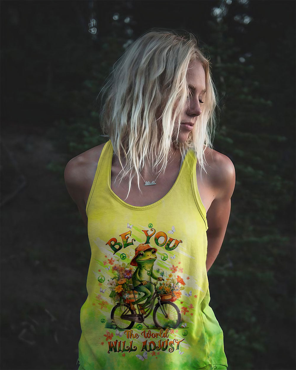 BE YOU THE WORLD WILL ADJUST FROG ALL OVER PRINT - TLTW1208245