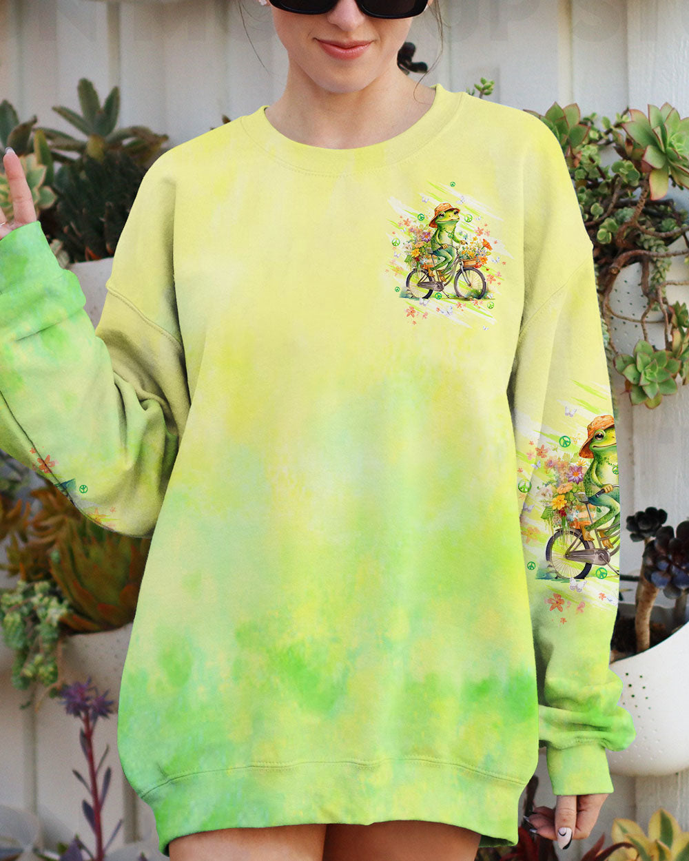 BE YOU THE WORLD WILL ADJUST FROG ALL OVER PRINT - TLTW1208245