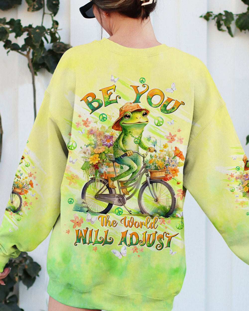 BE YOU THE WORLD WILL ADJUST FROG ALL OVER PRINT - TLTW1208245