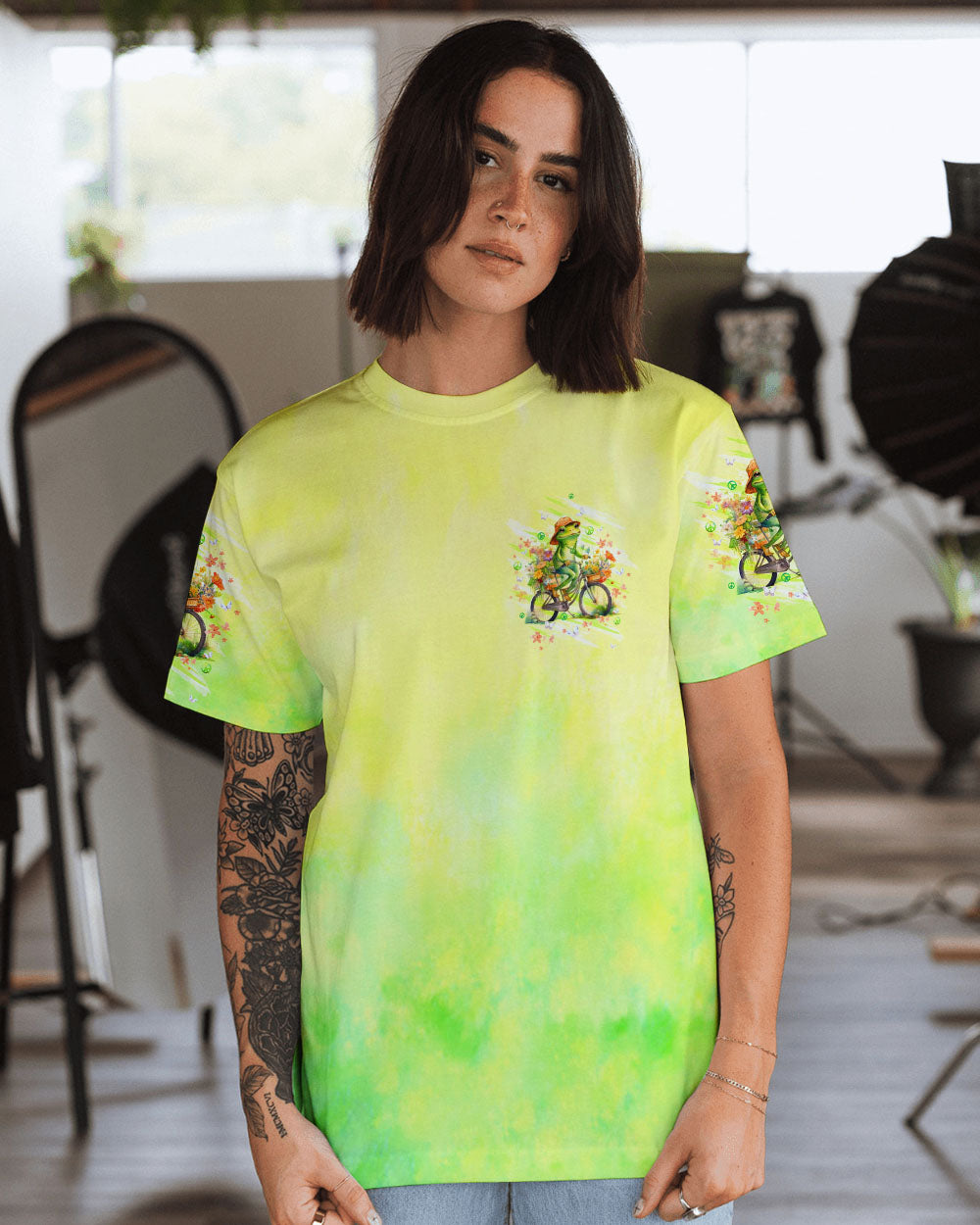 BE YOU THE WORLD WILL ADJUST FROG ALL OVER PRINT - TLTW1208245