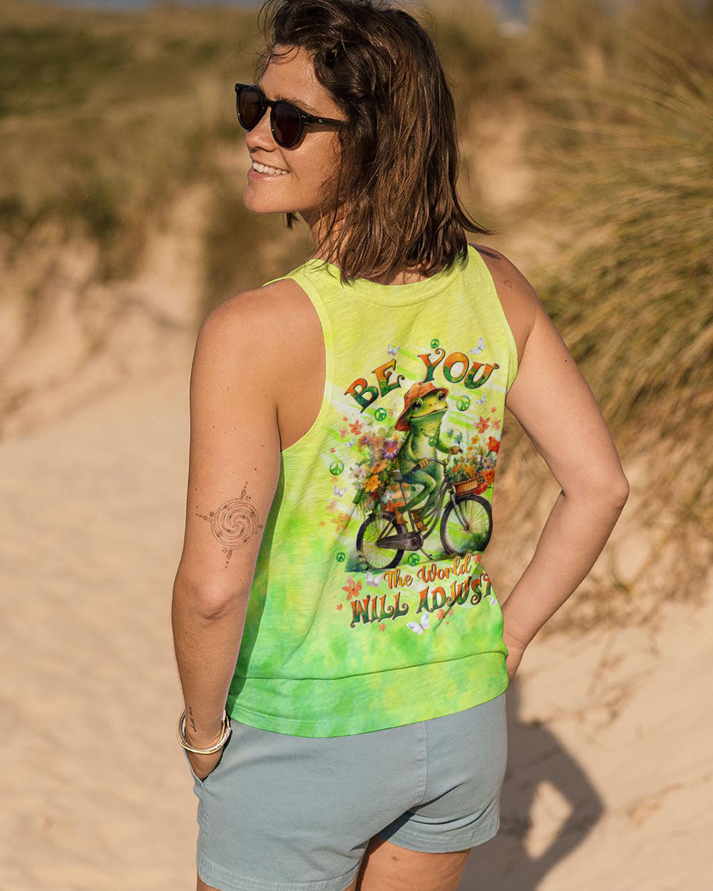 BE YOU THE WORLD WILL ADJUST FROG ALL OVER PRINT - TLTW1208245