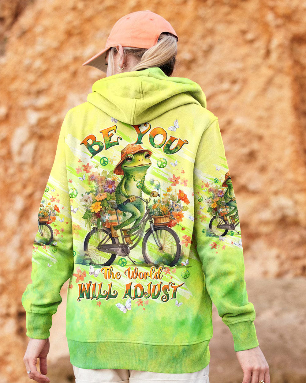 BE YOU THE WORLD WILL ADJUST FROG ALL OVER PRINT - TLTW1208245
