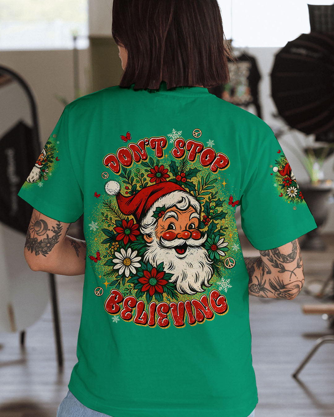 DON'T STOP BELIEVING CHRISTMAS ALL OVER PRINT - TLTW1211251