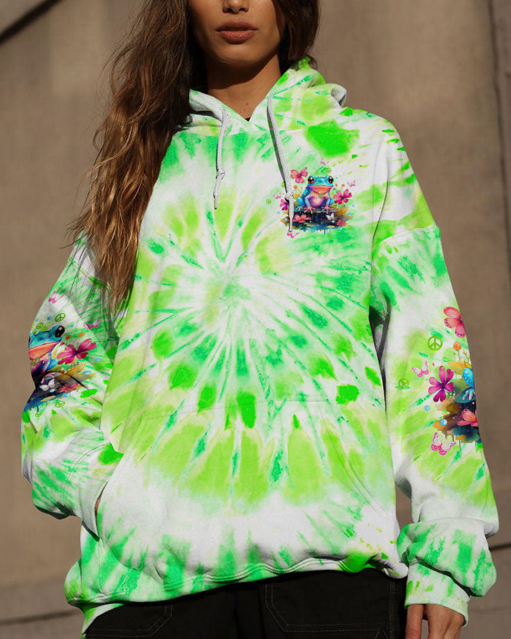 JUST BE YOU THE WORLD WILL ADJUST FROG ALL OVER PRINT - TLTW1212233