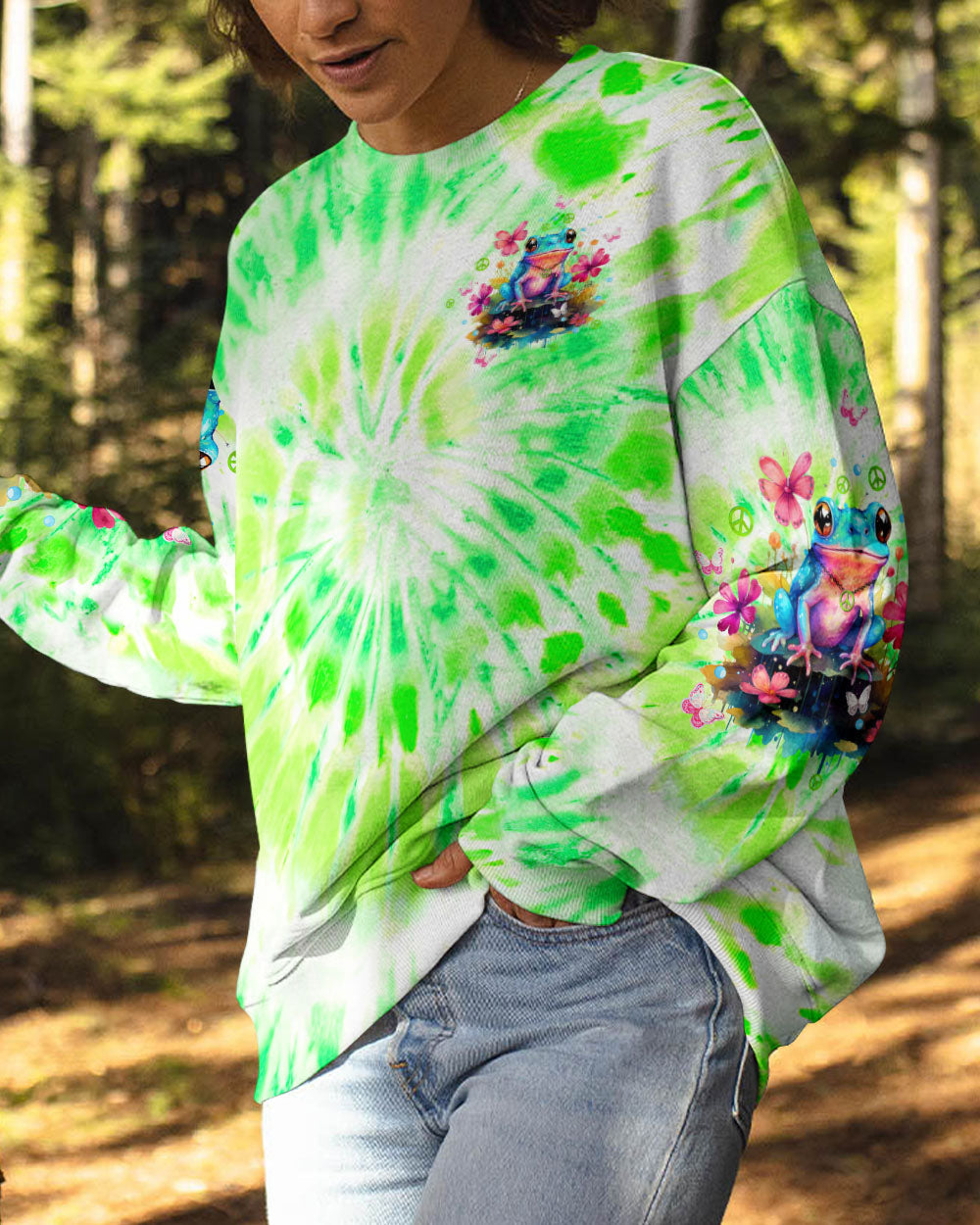 JUST BE YOU THE WORLD WILL ADJUST FROG ALL OVER PRINT - TLTW1212233