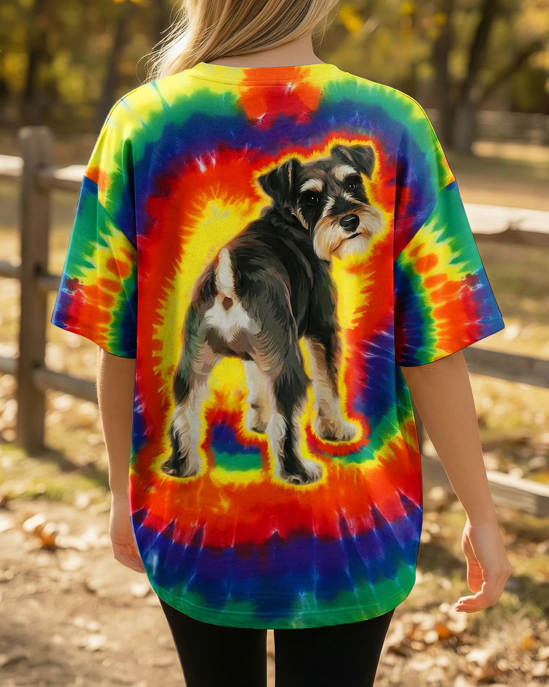 MINIATURE SCHNAUZER DOG COLORFUL SWIRL ALL OVER PRINT - TLTW1301261