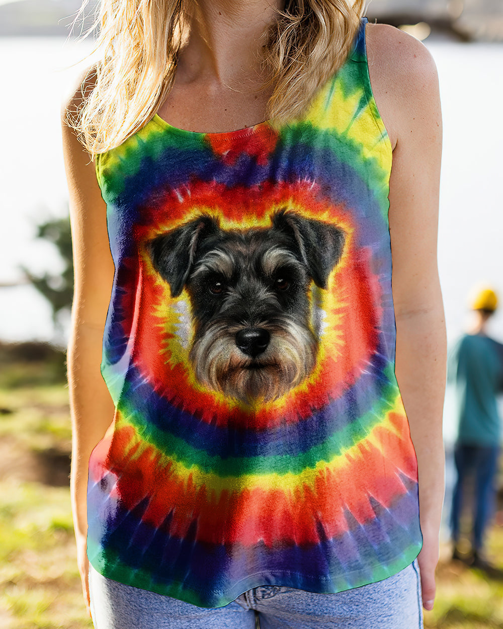 MINIATURE SCHNAUZER DOG COLORFUL SWIRL ALL OVER PRINT - TLTW1301261