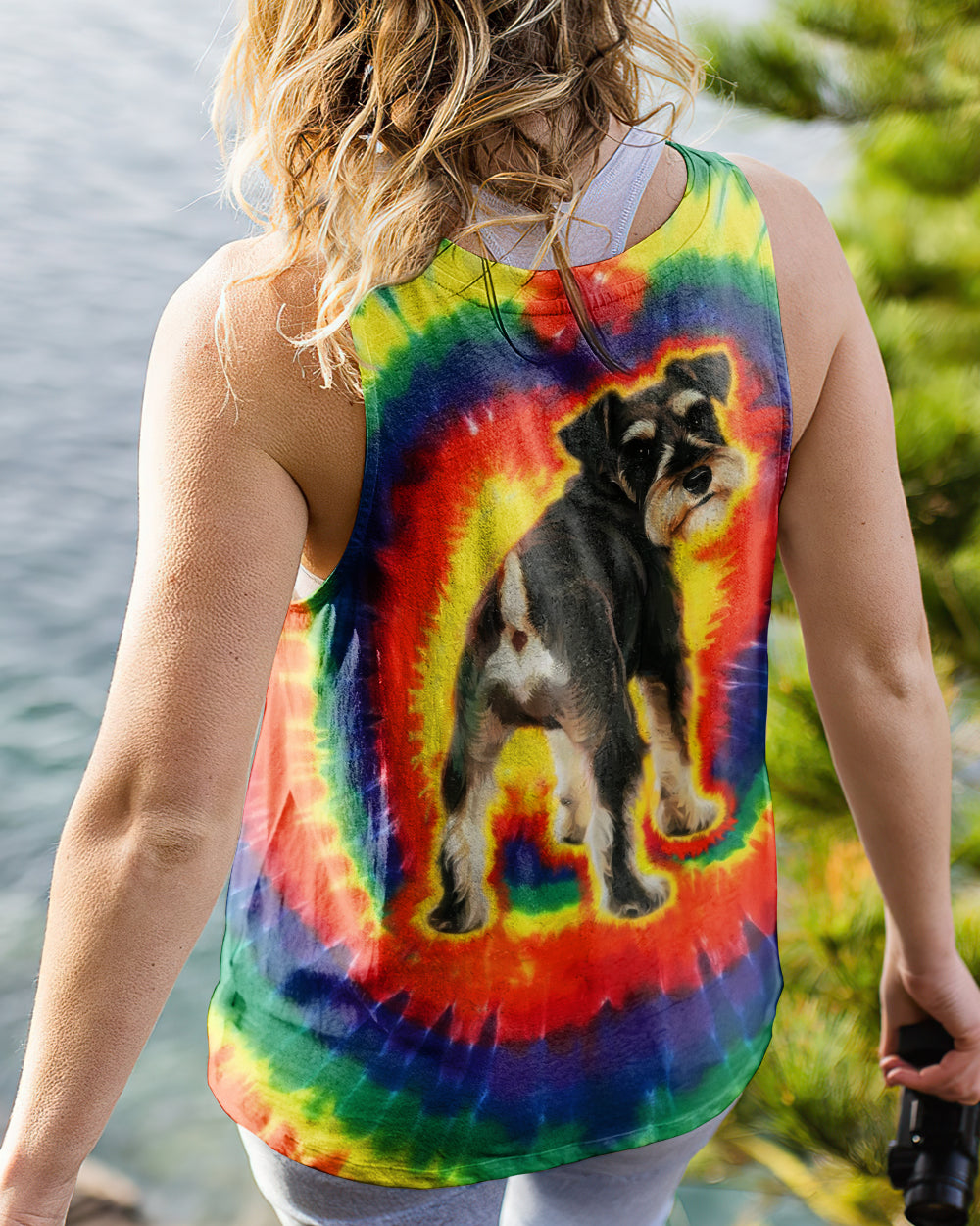 MINIATURE SCHNAUZER DOG COLORFUL SWIRL ALL OVER PRINT - TLTW1301261