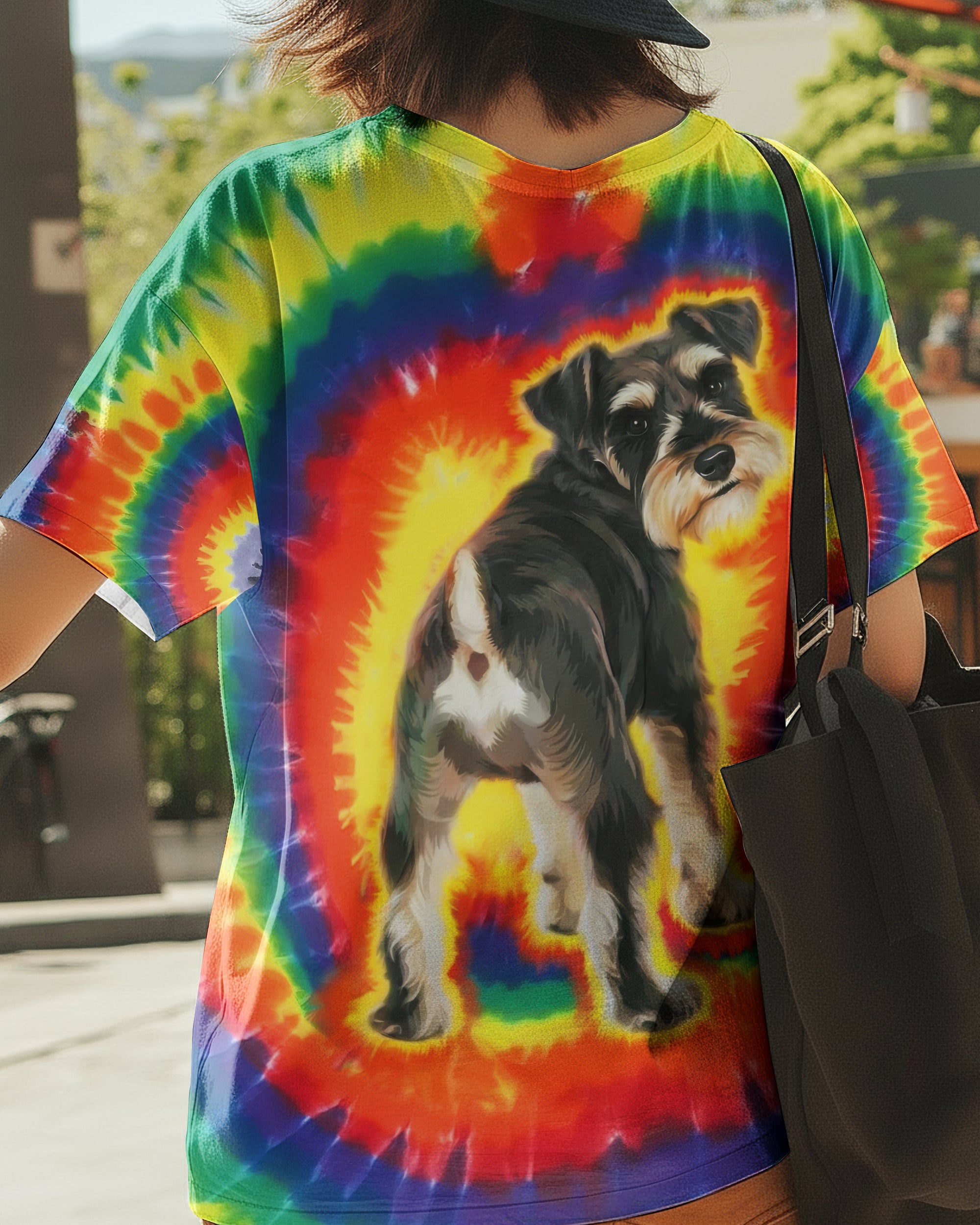 MINIATURE SCHNAUZER DOG COLORFUL SWIRL ALL OVER PRINT - TLTW1301261