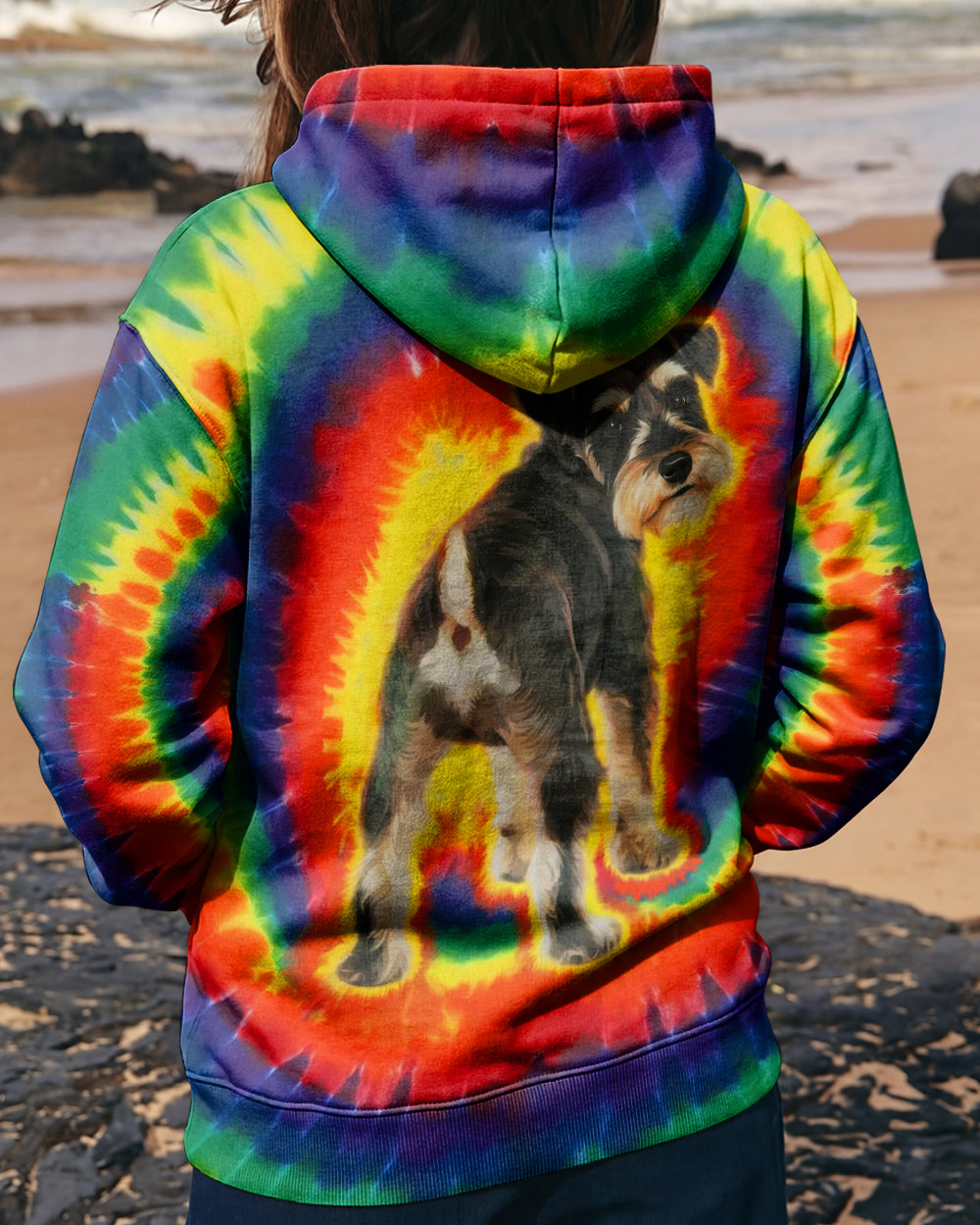 MINIATURE SCHNAUZER DOG COLORFUL SWIRL ALL OVER PRINT - TLTW1301261
