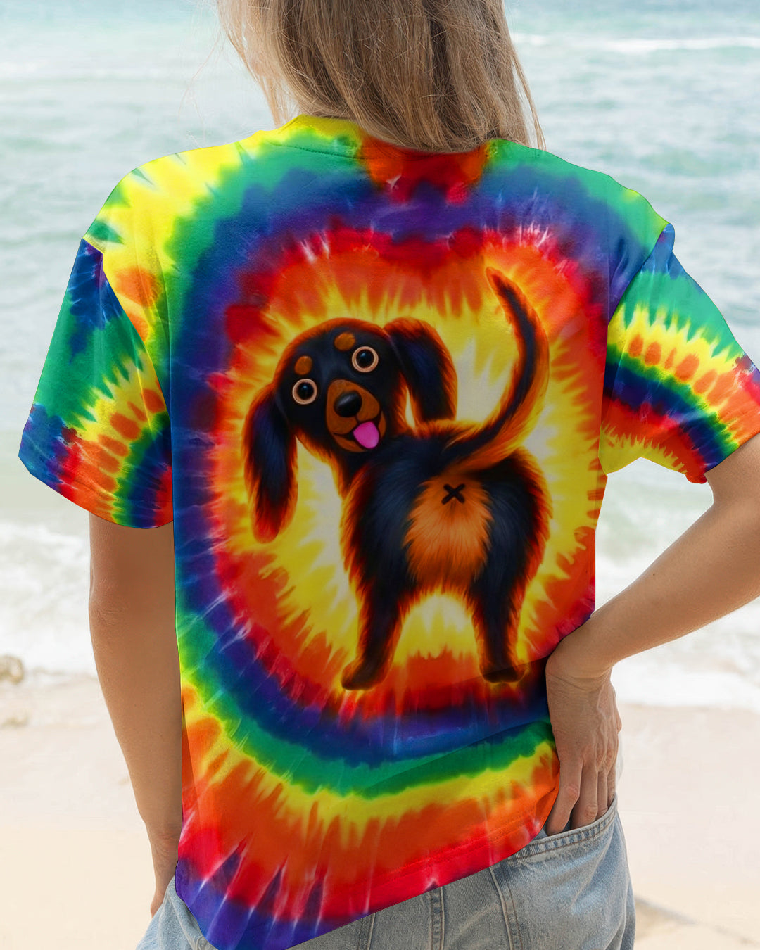 DACHSHUND DOG COLORFUL SWIRL ALL OVER PRINT - TLTW1301262