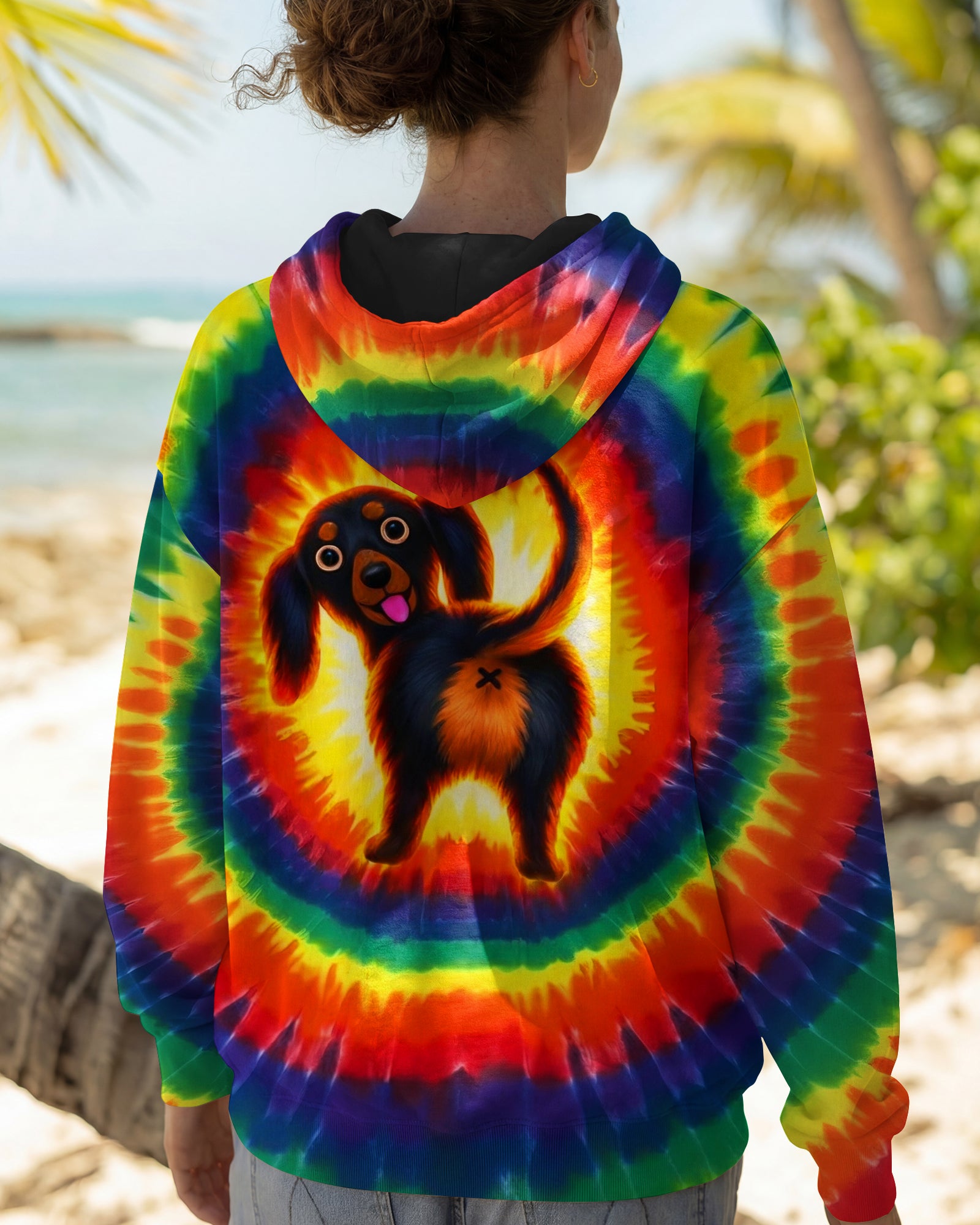 DACHSHUND DOG COLORFUL SWIRL ALL OVER PRINT - TLTW1301262