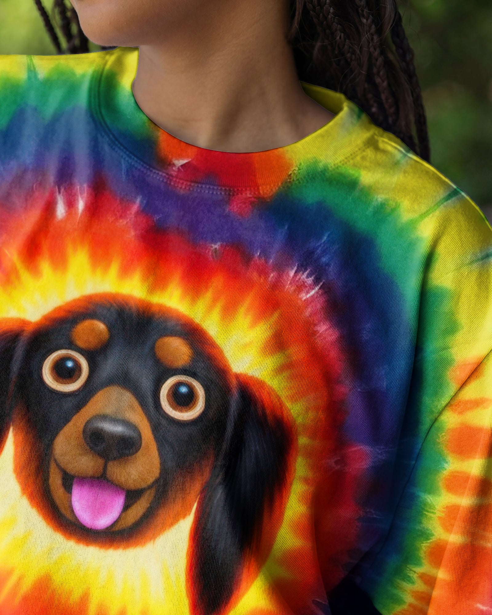 DACHSHUND DOG COLORFUL SWIRL ALL OVER PRINT - TLTW1301262